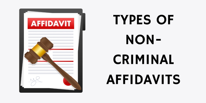 Types of Non-Criminal Affidavits